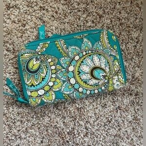 Vera Bradley Teal and Lime Floral Wallet